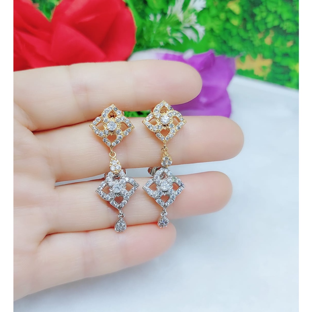 Anting xuping permata lapis emas perhiasan fashion 0480-0482