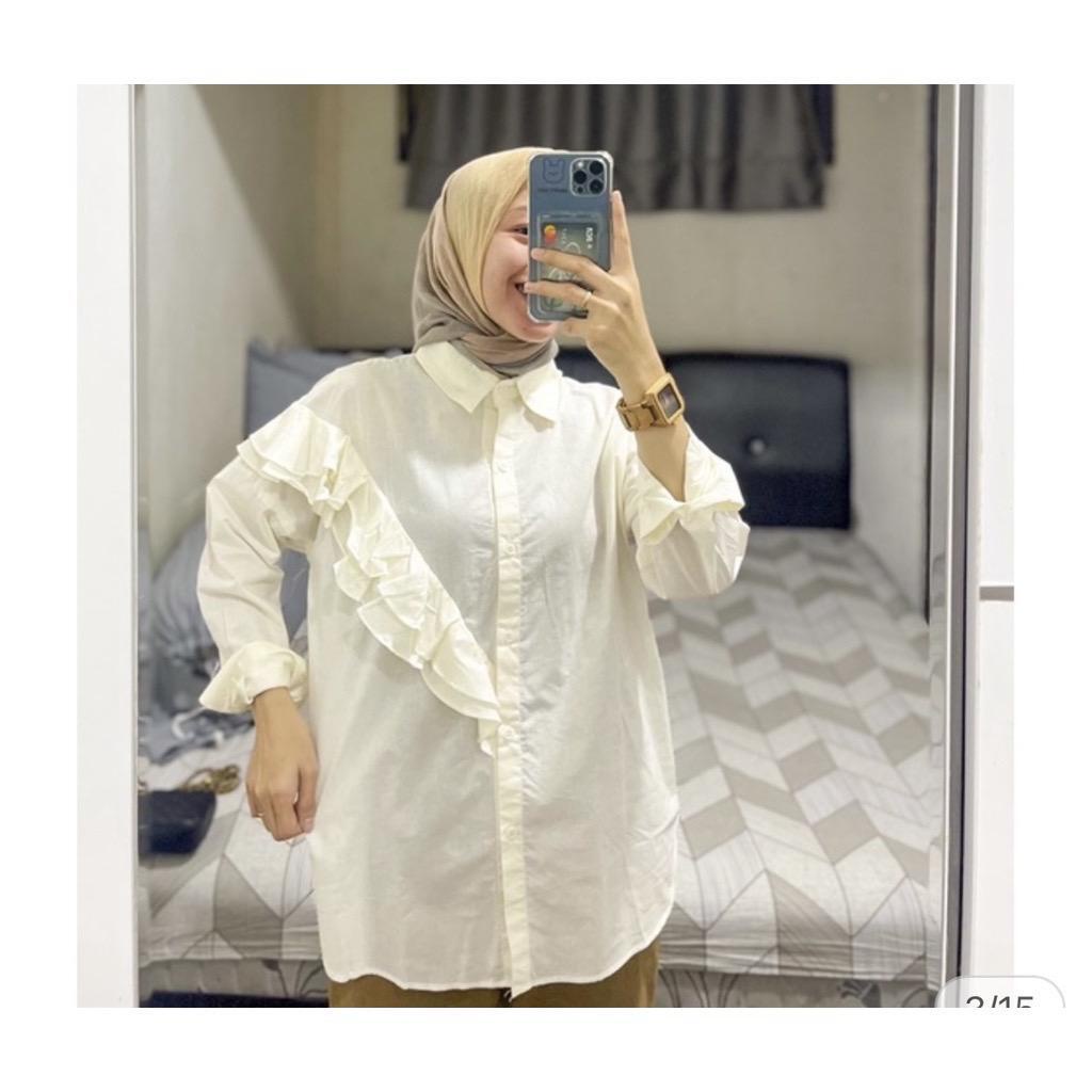 WOW-Kuky Kemeja Rayon Twill Premium / Atasan Wanita