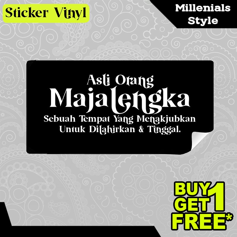 

Stiker Sticker Asli Orang Majalengka Tulisan Kalimat Gaul dan Kekinian Aesthetic Bahan Vinyl Satuan Anti Air