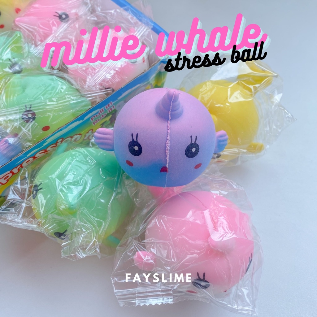 Mainan Squishy stressball bentuk millie lumba lumba