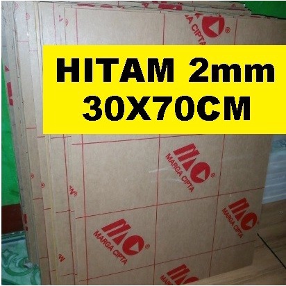 

Acrylic / acrilic / akrilik Hitam glossy tebal 2mm ukuran 30x70cm