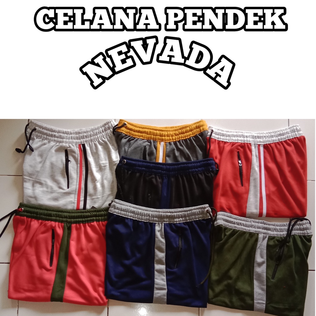 CELANA PENDEK NEVADA KOLOR PENDEK NEVADA UNTUK WANITA DAN PRIA DEWASA SIZE L DAN XL LIST RANDOM