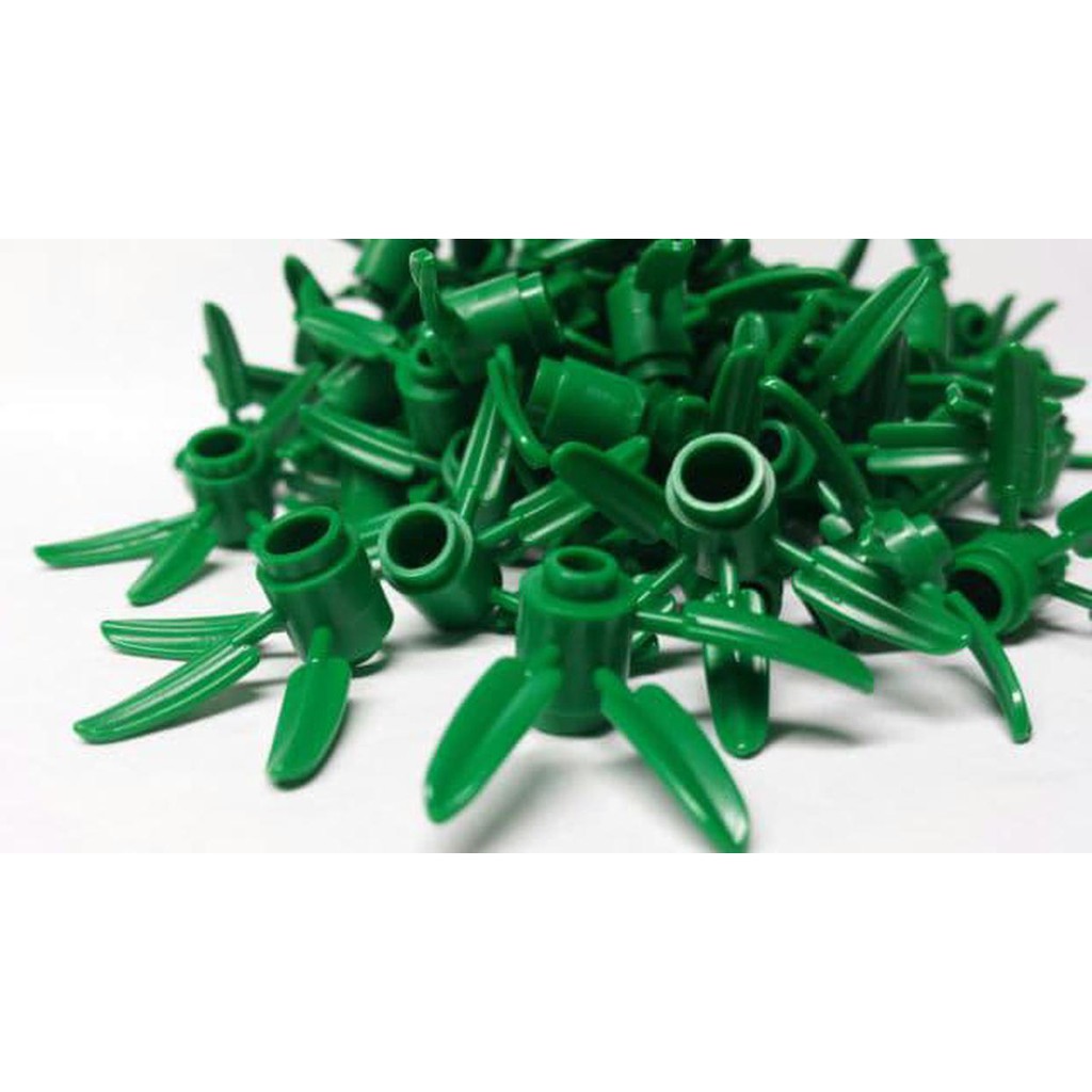 Lego 4114348 Green Bamboo Leaves 3x3 Part