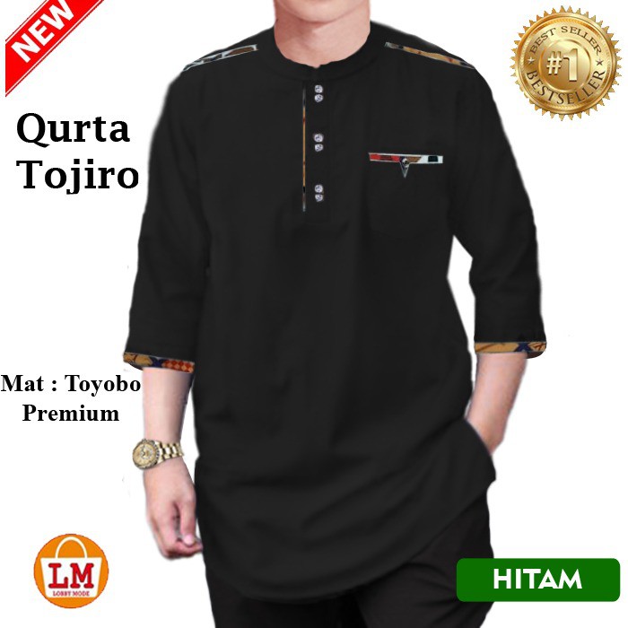 TERMURAH TERLARIS LMS Baju Koko Pria Muslim QURTA TOJIRO bahan Toyobo Premium 23151 23153 23155 23157