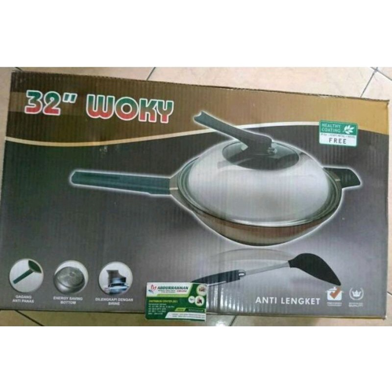 WOKY WAJAN PENGGORENGAN WOK PAN 32CM / PENGGORENGAN ANTI LENGKET  / WOK PAN ANTI LENGKET 32CM