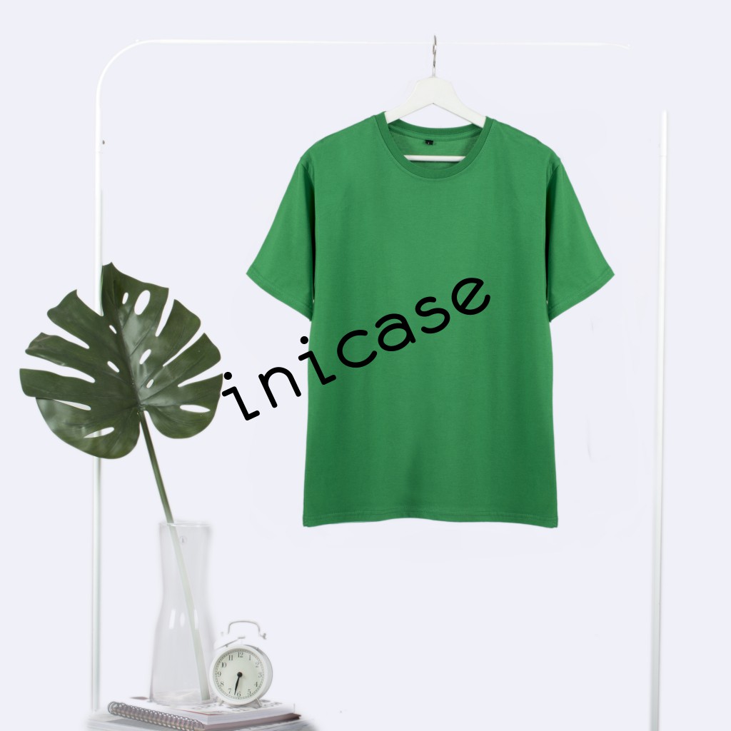 KAOS POLOS LENGAN PENDEK COTTON COMBED 30S PREMIUM-Hijau Fuji