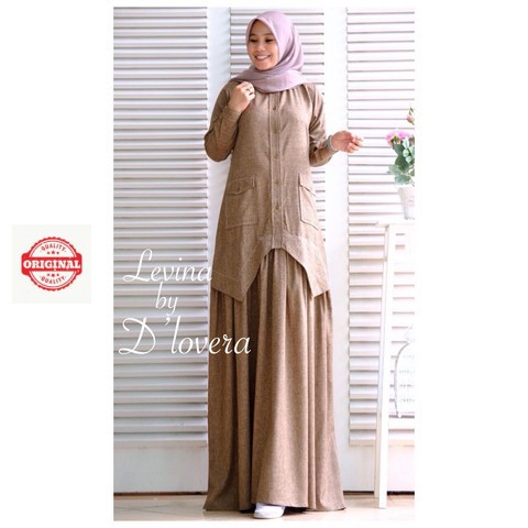 Maxi Dress Muslimah Chic Busui Levina dress by Dlovera