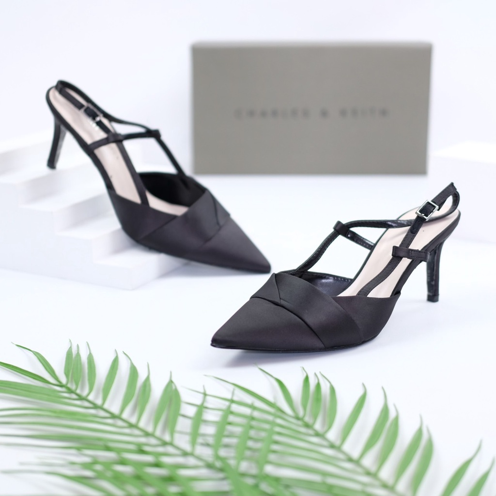 [7.7 Boombastis Sale⚡] - SEPATU WANITA IMPORT FORMAL SATIN CKS497 HAK TINGGI PREMIUM