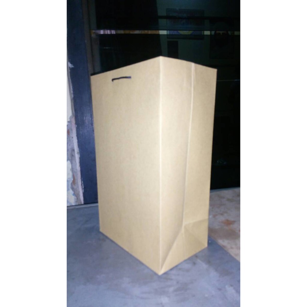 

tas kertas coklat polos ukuran 15x25x8