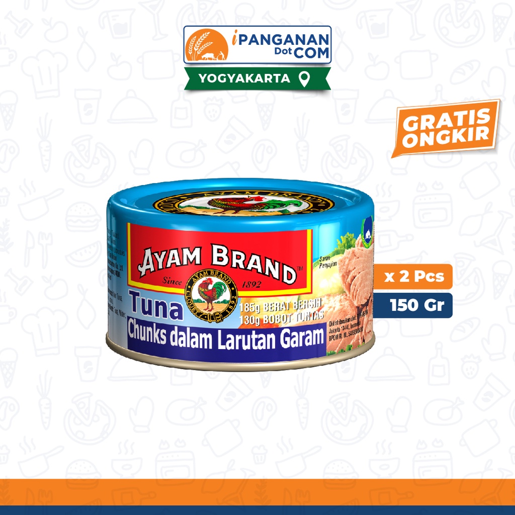 

Ayam Brand Tuna Chunk in Brine 150 Gr x 2 Pack [Gratis Ongkir] - YGK