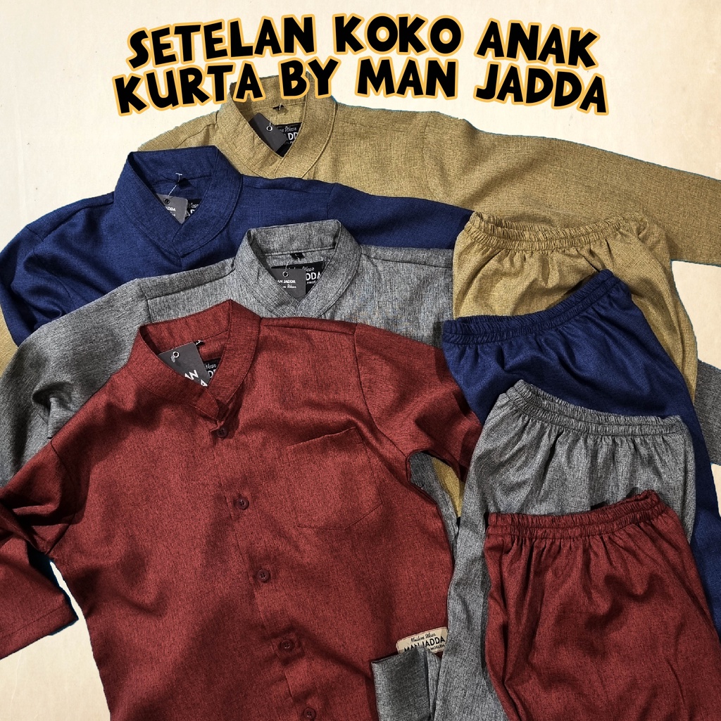 paket 20 pcs setelan koko anak bahan katun toyobo / katun madinah