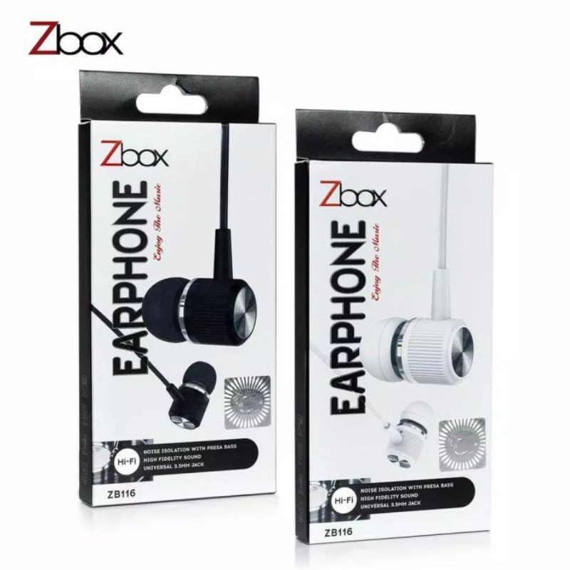 Headset ZBOX ZB116 High Fidelity Sound-Handsfree Earphone mega bass stereo