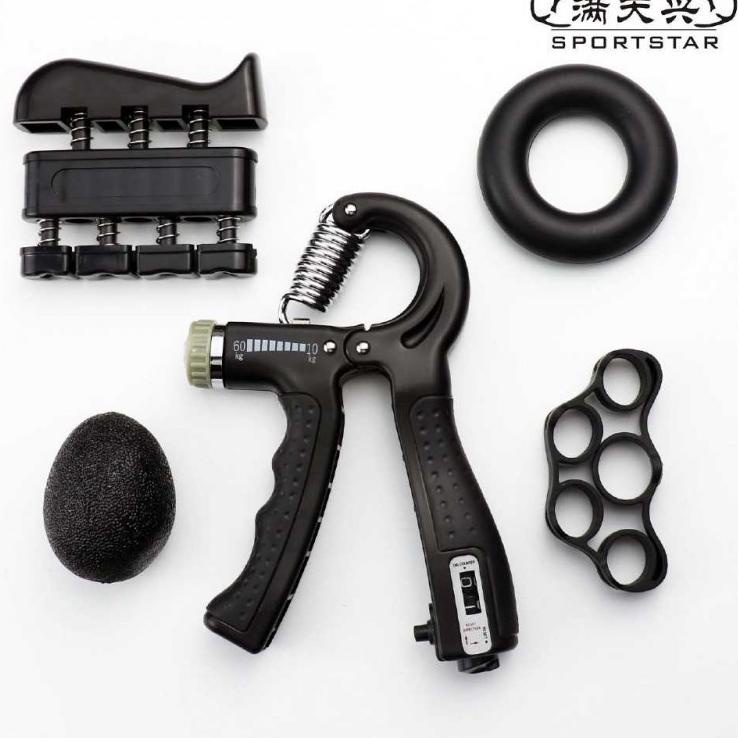 ✯➙ PAKET LENGKAP Alat Workout Olahraga GYm Melatih Otot Jari Tangan Per Spring Hand Grip Olahraga Fi