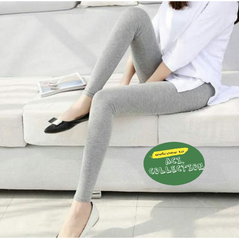 Legging Soft Rayon Kaos Standar L / Legging Panjang Kaos Standar