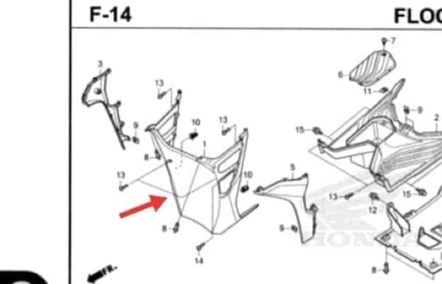 SPOILER / PARU / COVER LUMPUR HONDA VARIO 125 150 2018 MERK WIN