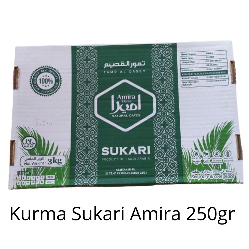 

Kurma Sukkari Amira / Sukari / Sukhari Premium 250 gram