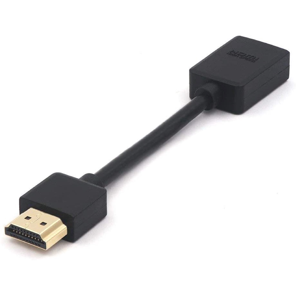 AFHB12 | KABEL HDTV STANDART MALE TO FEMALE BEST 12 CM / KABEL PERPANJANGAN HDTV 12 CM (BLACK)