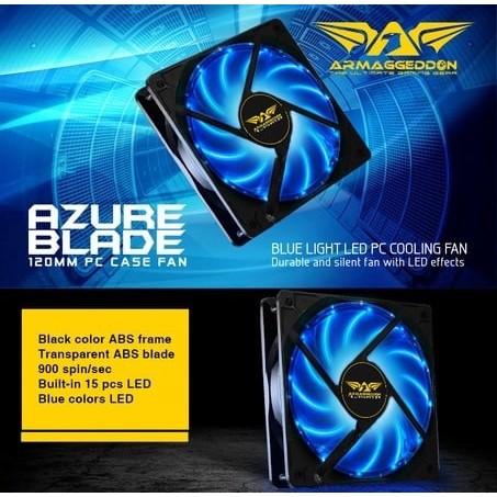 FAN CASING ARMAGEDDON AZURE BLADE 12cm LED