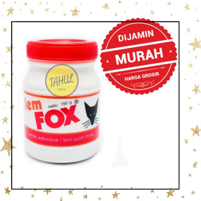 

LEM FOX 150 GRAM LEM PUTIH PVAC UNTUK PEREKAT KAYU BISA UNTUK BAHAN SLIME