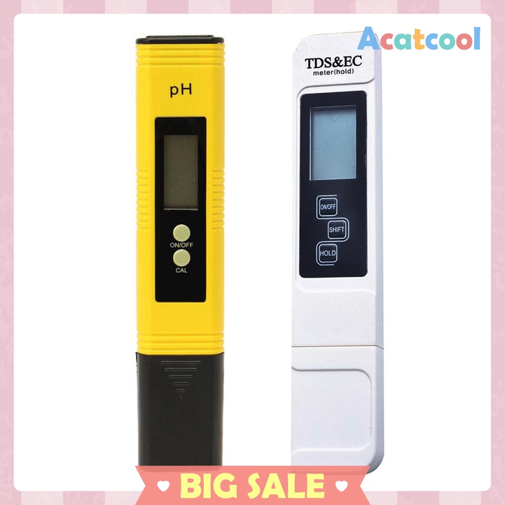 New PH Meter TDS EC LCD Water Purity PPM Filter Hydroponic Pool Tester