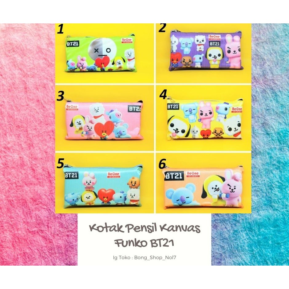 

Tempat Pensil Funko BT21|Kotak Pensil BT21|Tempat Pencil Lucu Kanvas