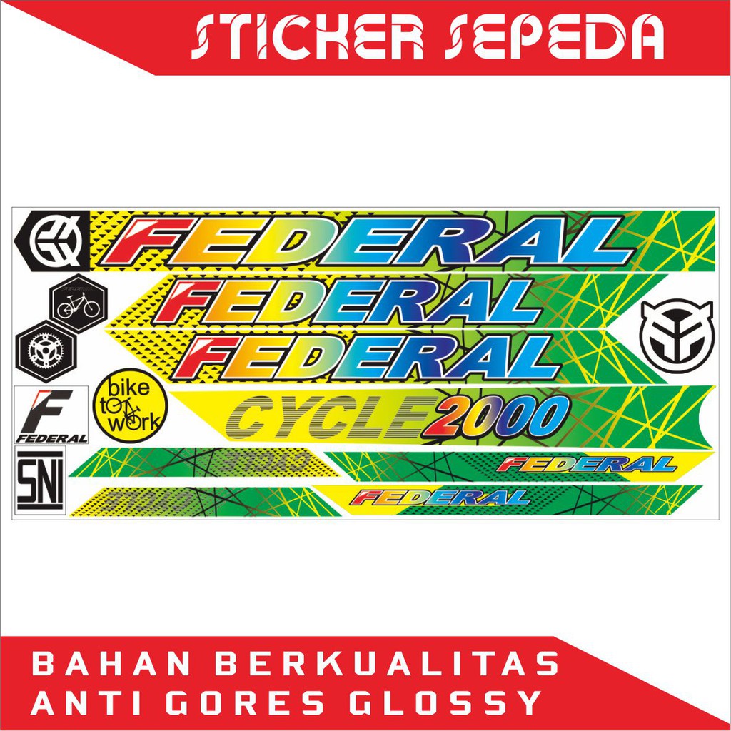 STICKER SEPEDA - STICKER SET SEPEDA  FEDERAL - 02 - SAHILA STICKER