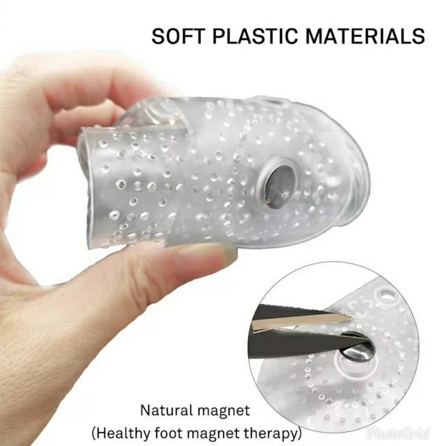Alas Kaki Sepatu Magnetic Silikon Therapy Transparent Shoe Pad Insole Magnet
