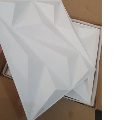 ♠ D137 White 50cm, 3D wall panel Wallpanel pvc. bukan wallpaper, sticker, foam ♕