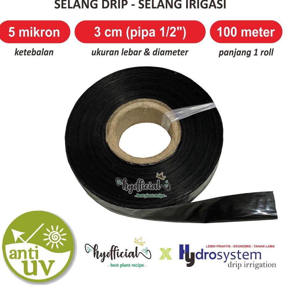Sale KBZT9 Selang Drip Irigasi Pertanian 5 mikron 3 cm 100 meter - Pipa 1/2 inch 39 Best Terlaris