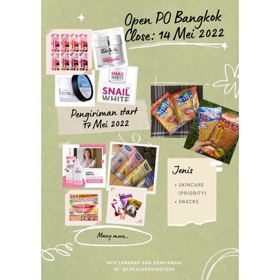 

Open PO Bangkok Handcarry Original (Snacks)