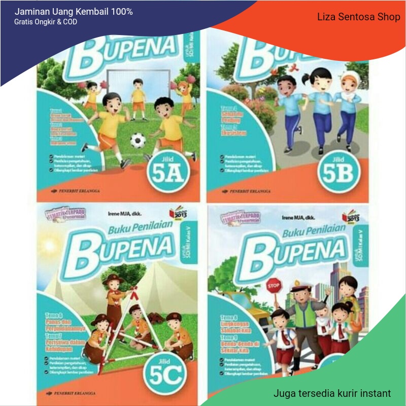 [BISA COD] ORIGINAL Bupena Kelas 5A 5B 5C 5D SD/MI Penerbit Erlangga Kurikulum 2013 Edisi Revisi