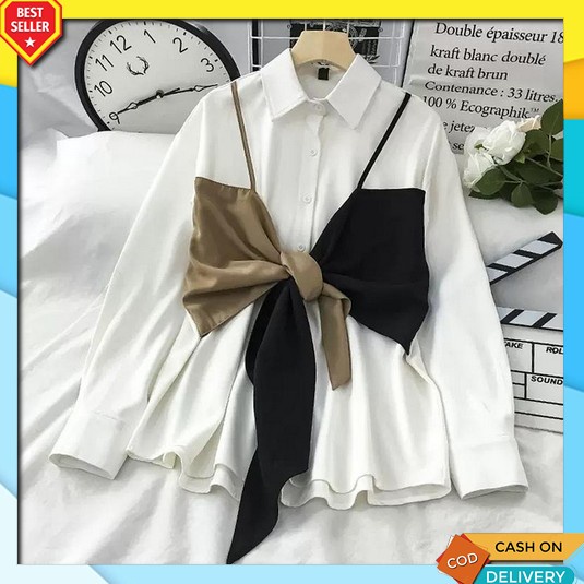 Arina Blouse | Blouse Wanita Crinkle | Atasan Wanita Crinkle Promo Termurah - Magnolia Top Atasan B