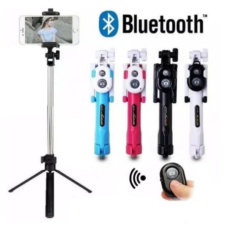 Tongsis Tripod Bluetooth with Remote Shutter Access Selfie Stick  Tongsis 3 in 1 Tongsis Multifungsi