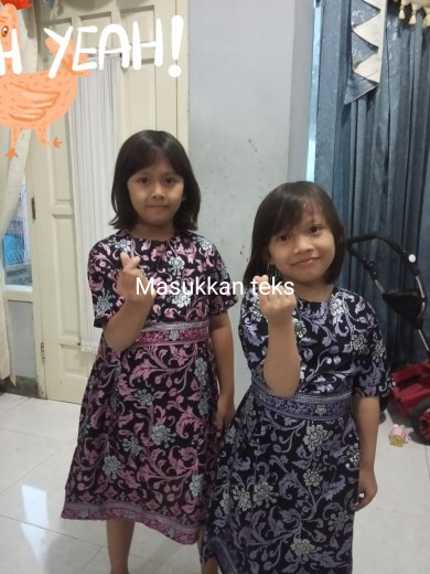 Batik Couple Keluarga Sania Ruffle Ori Ndoro Jowi Dnt Motif