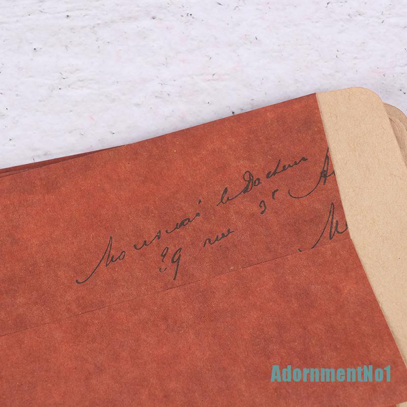 (AdornmentNo1) 10pcs Amplop Kertas Kraft Motif Print Tulisan Gaya Vintage / Retro
