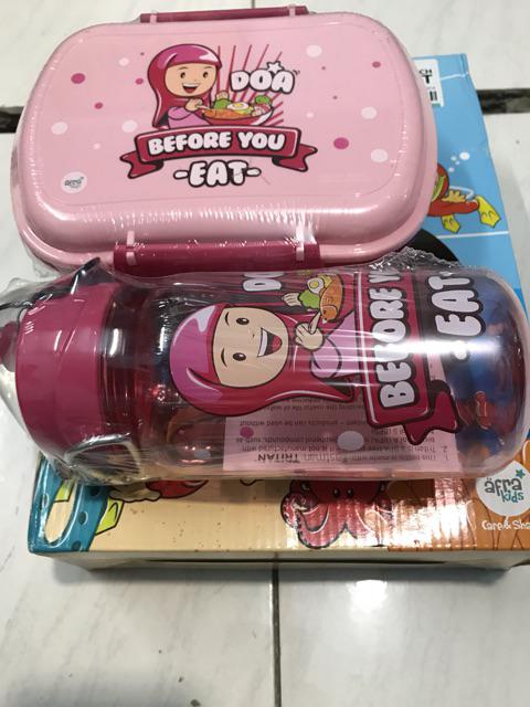 Promo Lunch Set Afrakids Tempat Bekal Dan Botol Minum Anak Sekolah Higyenis Foodgrade