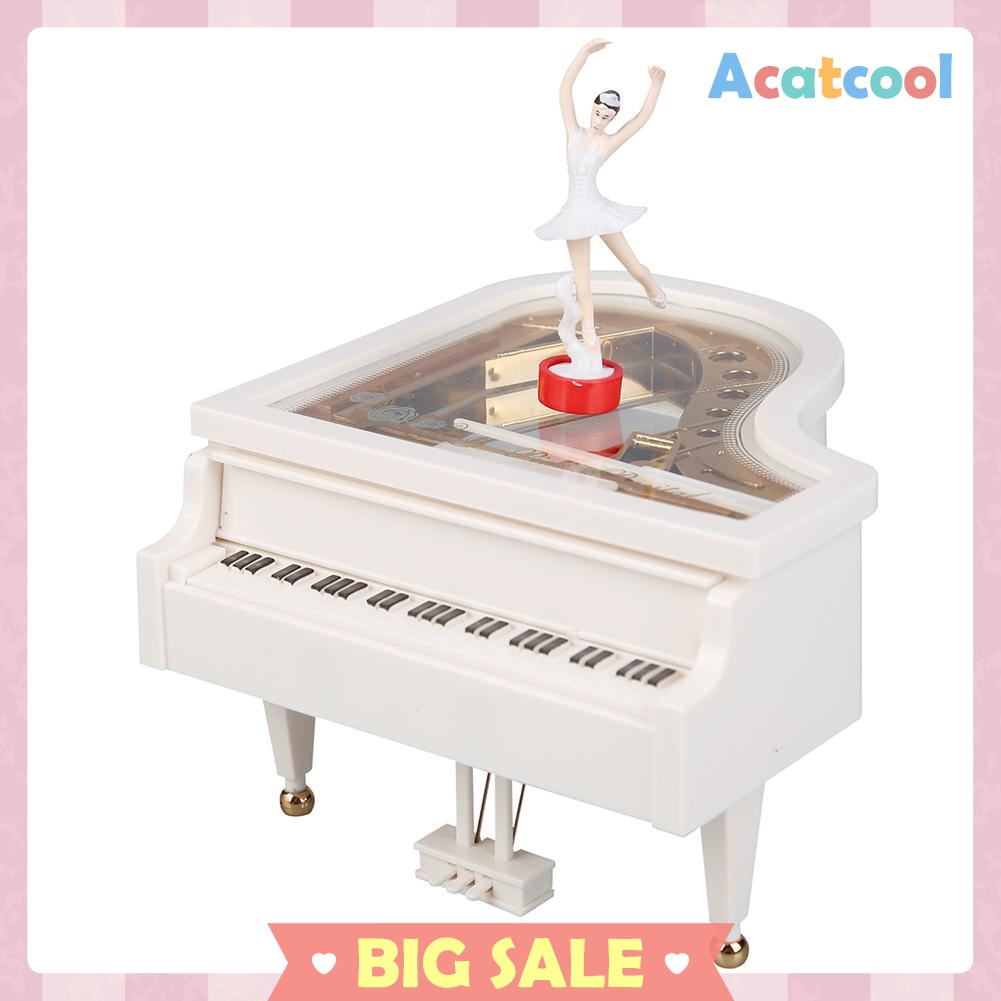 Romantic Piano Model Dancing Ballerina Music Box Clockwork Musical Boxes