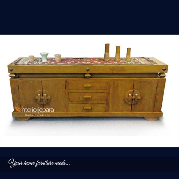 Bufet Minimalis Kayu Jati Coboy - 2, Meja Tv Minimalis Antik