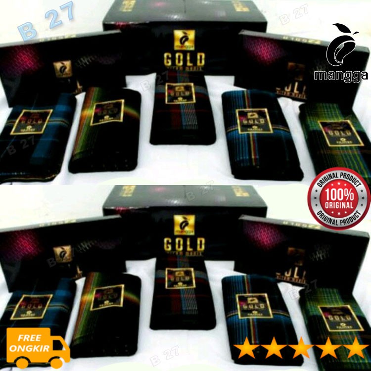 Kain Sarung M99-10 Cap MANGGA Motif Random Acak Original Dewasa