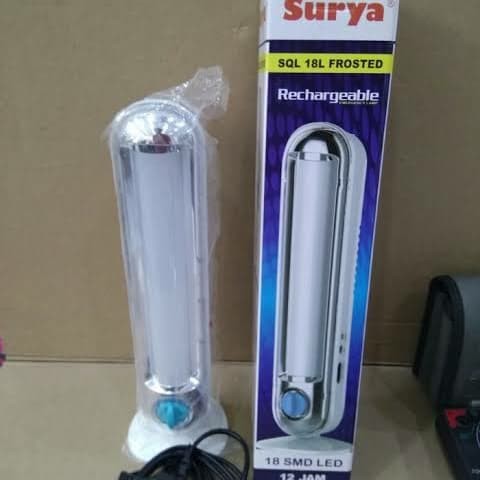 Senter Lampu SURYA SQL 18 L FROSTED / Emergency Lamp/ Lampu Darurat