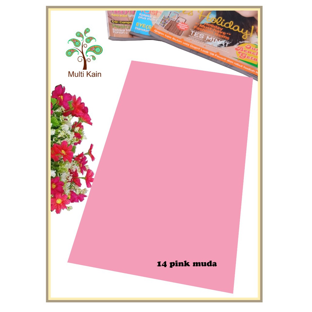 Bahan multi Kain Tile / Tille / Tule Polos Stretch / Spandex Tinggi 1,5 meter Grosir / Meteran-14 pink muda