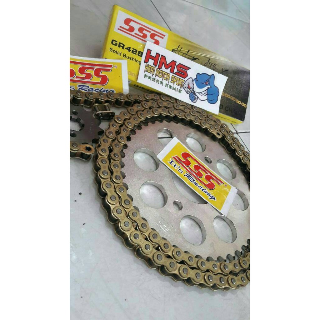 Gir Set SSS Cbr150, Cb150R, Megapronew,Tiger Rantai SSS 428SB 130L