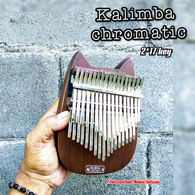 Kalimba 34/17 Keys,kalimba chromatic Double Row- kalimba kromatik double layer