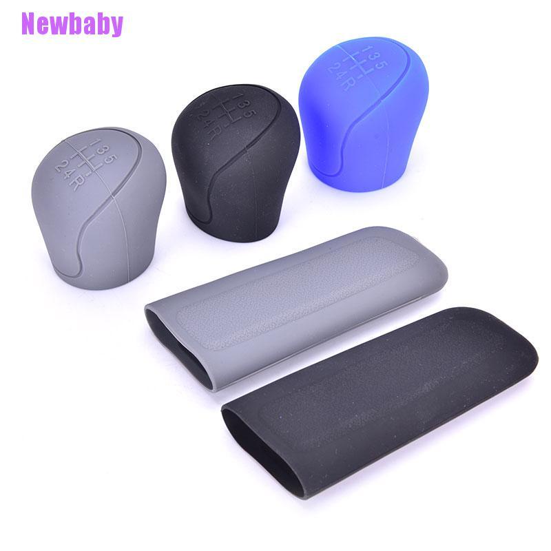 (Newbaby) Cover Knob Tuas Persneling / Rem Tangan Mobil Universal Bahan Silikon Anti Slip