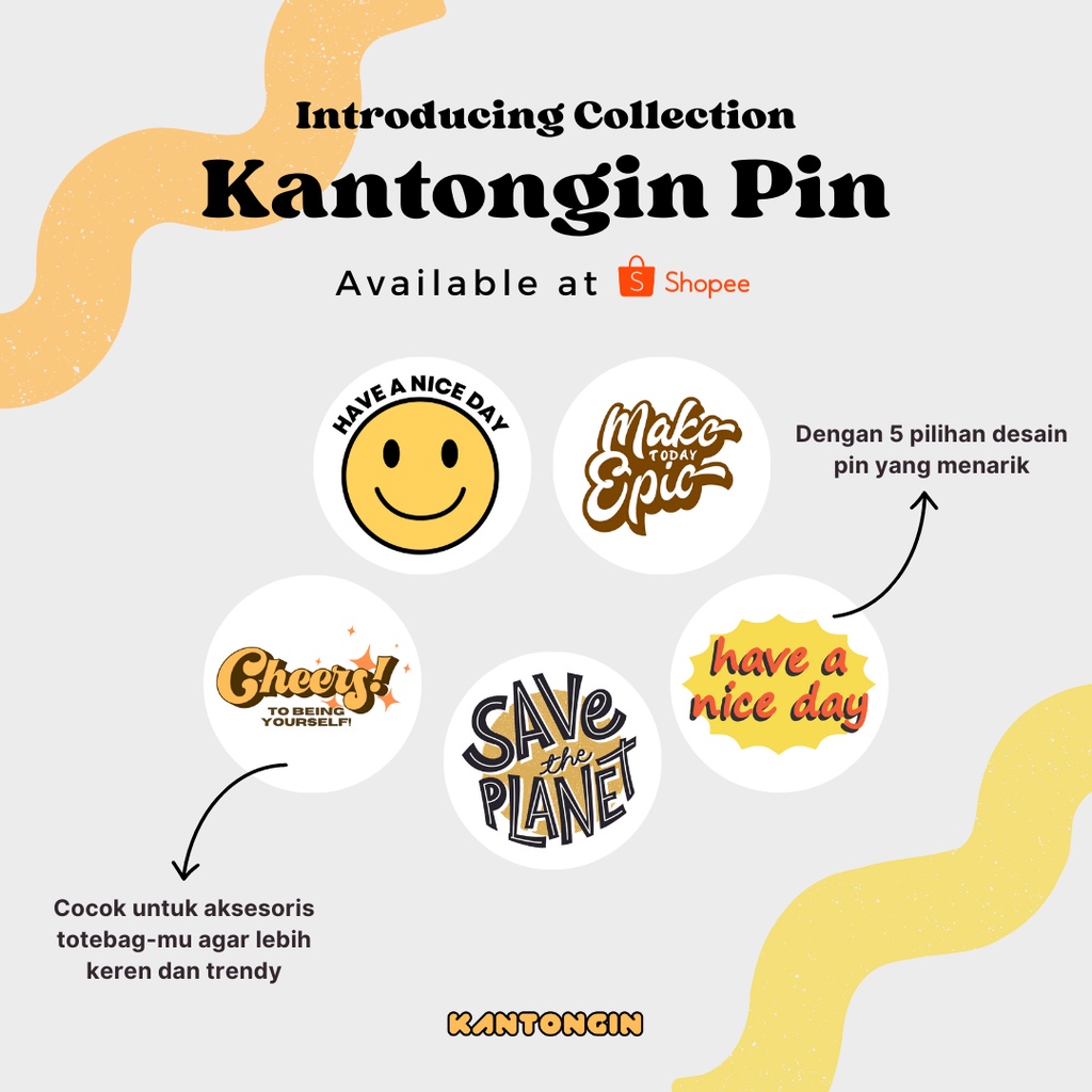 Pin Tas | Pin Totebag | Pin Bros Tas | Pin Lucu Pin Aksesoris