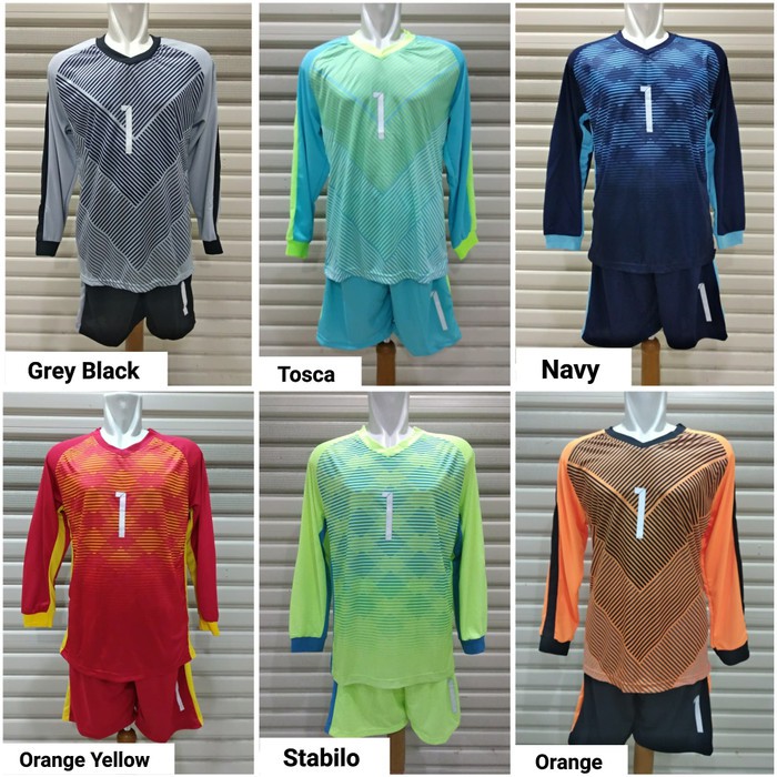 BRY Setelan Baju Bola Kiper Dewasa No Punggung #1