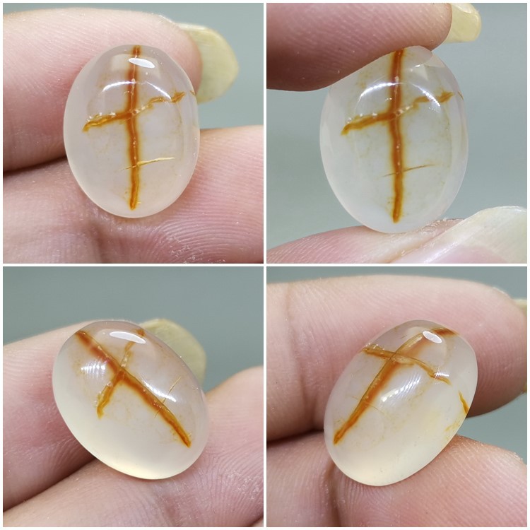 Batu Akik Motif Salib Natural Kode R102