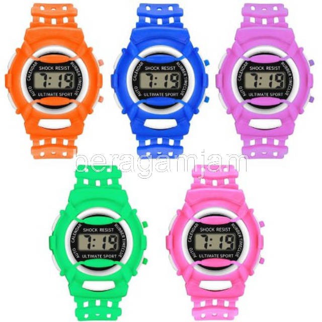 JAM TANGAN LCD DIGITAL JAM Tangan Wanita/PRIA Elektronik Anak-Anak / JF020