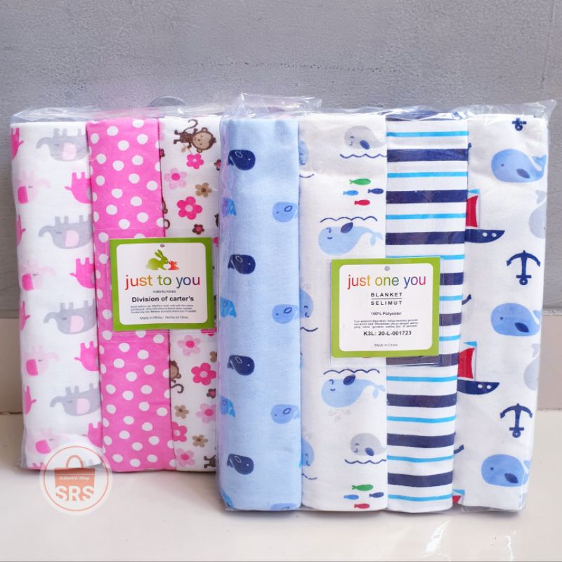 1 Pack isi 4 Bedong Bayi Jumbo Flower Cart's Premium 102 x76 Cm Bedong Planel Lembut Bedong Selimut Flanel Bayi