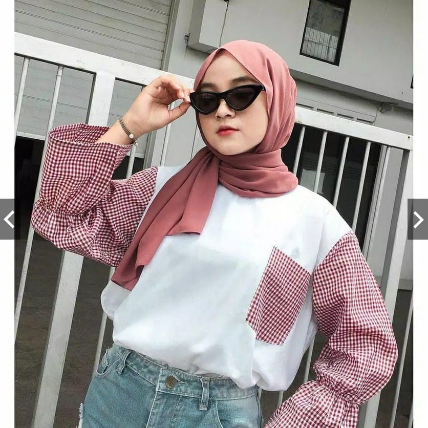 COD Blouse kika kombinasi